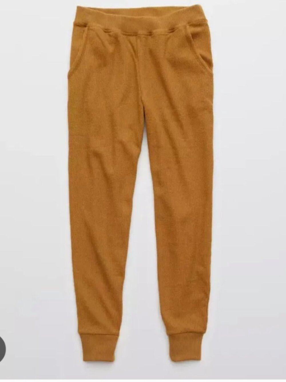 Aerie Mustard Yellow Main Squeeze Thermal Jogger Pants M